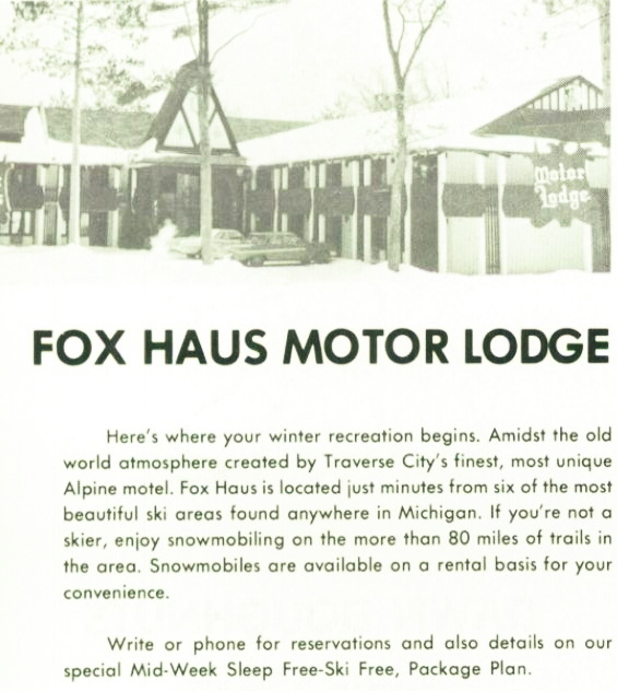 Fox Haus Motor Lodge - Vintage Yearbook Ad